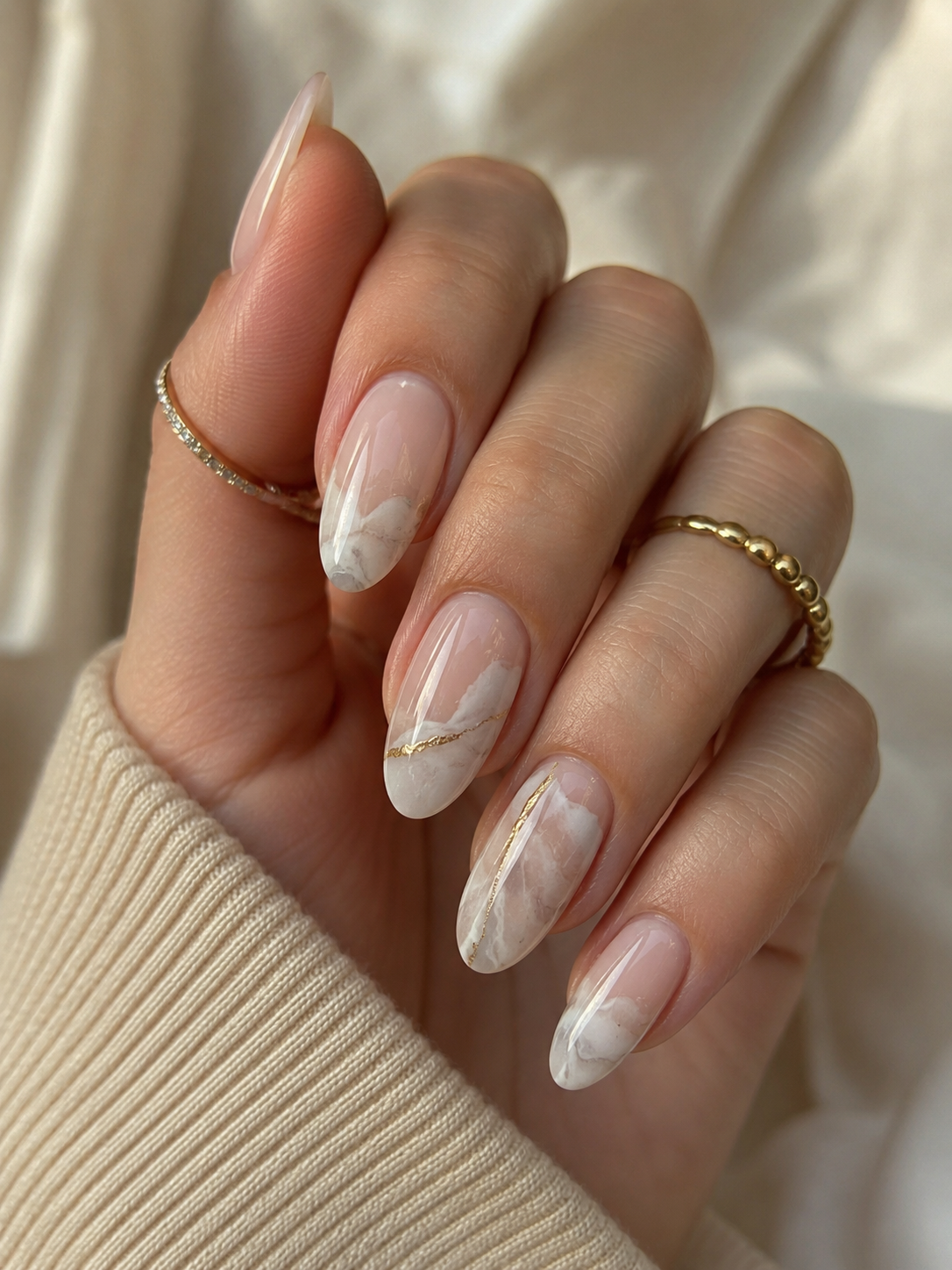 Marble Gel Nails